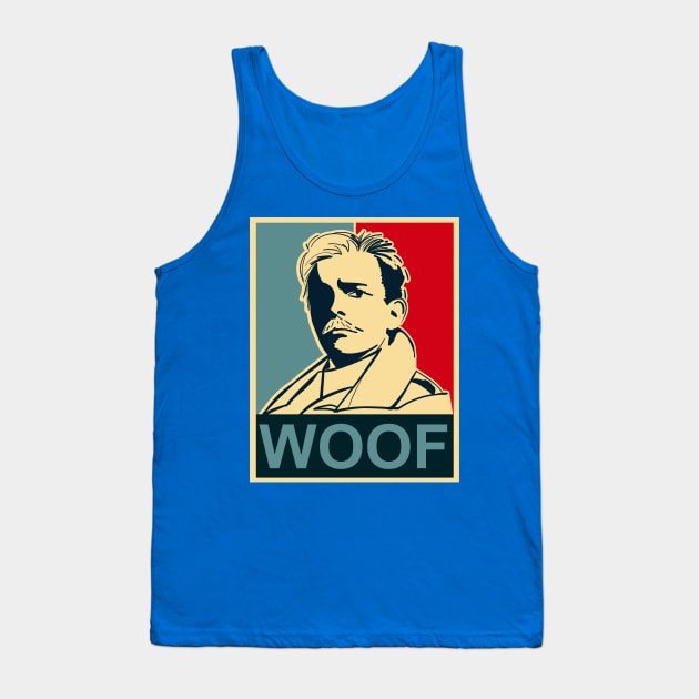 Lord Flashheart - Woof Woof Quote Tank Top by Meta Cortex